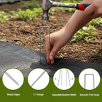 HongWay 60 Pack 6 Inch Landscape Staples, Galvanized Garden Stakes 11 Gauge - Image 4