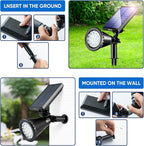 KEV 800 Lumens Solar Spot Lights Outdoor, 18 LEDs Solar Flood Lights - Image 5