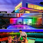 50FT Outdoor LED Strip Light Waterproof, IP68 Outside RGB+IC Light Strip - Image 3