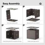 NEWBULIG 31 Gallon Deck Box, Weatherproof Resin Lockable Outdoor Storage - Image 7