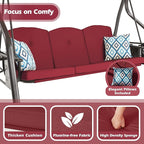 3-Seat Outdoor Porch Swing - Image 4