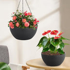 10 inch Hanging Planters for Indoor Plants, 2 Pack Planters for Outdoor Plants - Image 5