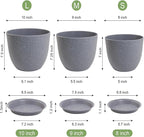 10/9/8 inch Plant Pots, Flower Pots - Image 3