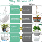 Set of 3-10 Inch Self Watering Hanging Planters - Image 5