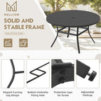MELLCOM 53'' Round Outdoor Dining Table - Image 4