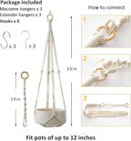 CADNLY Macrame Plant Hangers Indoor – Rope Hanging Plant Holder - Image 3