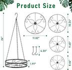 4-Pack Metal Hanging Planters for Outdoor Plants - Image 4