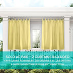 Exclusive Home Cabana Solid Indoor/Outdoor Light Filtering Hook-and-Loop Tab - Image 2