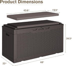 JUMMICO 100 Gallon Resin Deck Box - Image 2