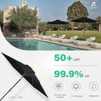 JEAREY 7.5FT Patio Umbrella Market Table Umbrella - Image 3