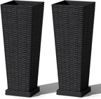 Greesum Set of 2 Tall Plastic Planters by BuynowfromGreesum
