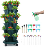 GameXcel Vertical Planter, 6 Tier Stackable Strawberry Planter by GameXcel