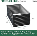 Vengarus 4x2x2FT Galvanized Raised Garden Bed Kit, Outdoor Metal Planter Box - Image 2