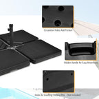 Tangkula 4Pcs 13L 220 lbs Cantilever Offset Patio Umbrella Base, Water & Sand - Image 6