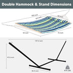 SUNCREAT Hammocks Double Cotton Rope Hammock - Image 6