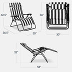 Best Choice Products Set of 2 Extra Wide Adjustable Steel Mesh Zero Gravity - Image 3