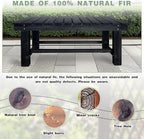 Outdoor Garden Bench, 2-Person Wood Patio Bench Weatherproof Outdoor Backless - Image 8