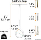 NACETURE Ceiling Hooks Heavy Duty 2 Pack - Image 7