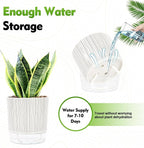 Self Watering Pots for Indoor Plants, 6 & 5 & 4 Inch Stylish Flower Pots - Image 4