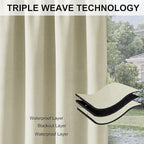 RYB HOME Extra Wide Outdoor Curtains - Image 6