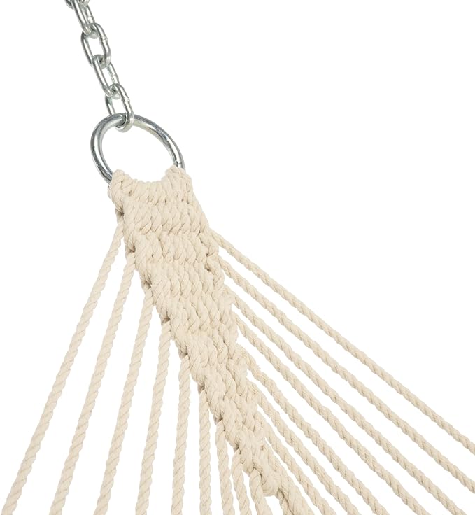 Castaway Living 13 ft. Double Traditional Hand Woven Cotton Rope Hammock – - Image 7