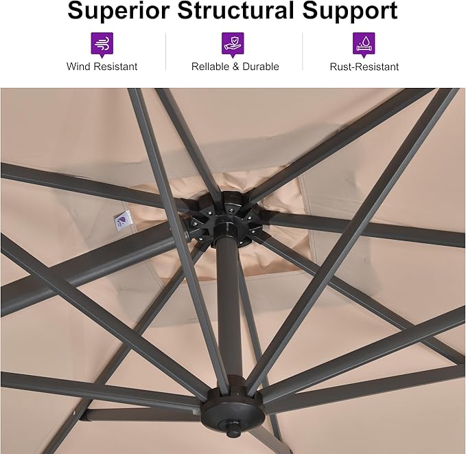 PURPLE LEAF 9 Feet Patio Umbrella - Image 3