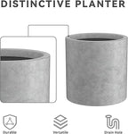 Kante 9.8" Dia Round Concrete Planter, Modern Style Large Cylindrical Plant Pot - Image 7