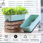 Window Box Planter 6 Pcs, 18 Inches Rectangle Flower Pots - Image 2