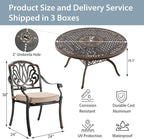 5-Piece Cast Aluminum Patio Furniture, Outdoor Dining Sets - Image 6