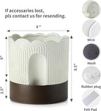 Nihow Self Watering Plant Pot: 8 Inch Ceramic Planter - Image 2