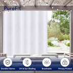 PureFit Outdoor Curtains for Patio Waterproof Weatherproof, UV Resistant - Image 3