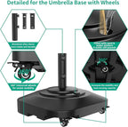 Umbrella Base with Wheels, Umbrella Stand Base Heavy Duty 100lb Windproof - Image 5