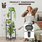 TOSKING 5 Tier Tall Plant Stand Indoor Outdoor, Heavy Duty Corner Shelf - Image 4
