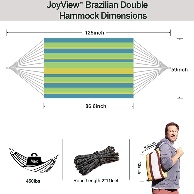 JoyView Brazilian Double Hammock - Image 2