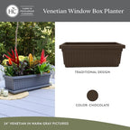 The HC Companies Venetian Window Planter Box w/Drain Plug - Image 2