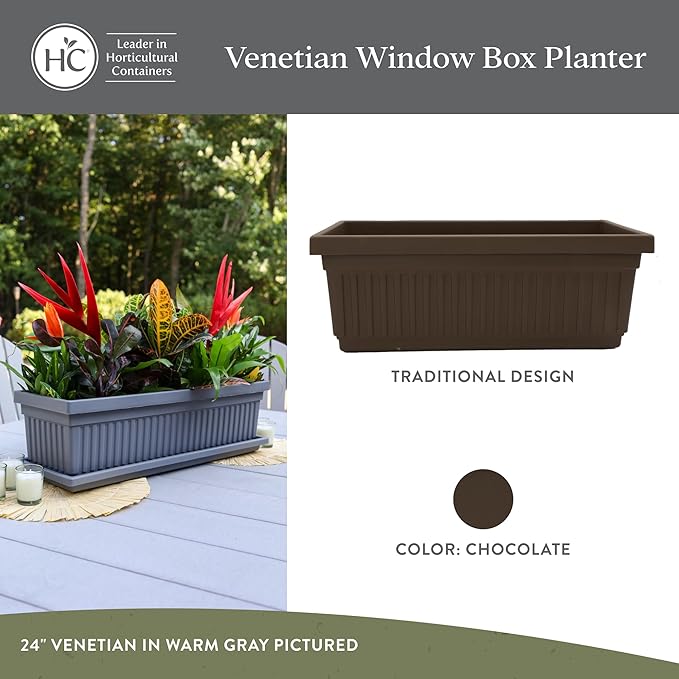 The HC Companies Venetian Window Planter Box w/Drain Plug - Image 2