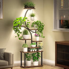 Plant Stand Indoor with Grow Light, 8 Tiered 66" Tall Plant Shelf, Corner Large - Image 9