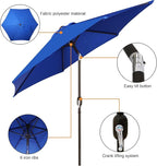 Blissun 7.5 ft Patio Umbrella, Yard Umbrella, Outdoor Market Umbrella - Image 2
