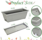 12Pcs 17Inches Rectangle Planter Box - Image 2