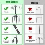 FEED GARDEN [Upgrade Version 76 Inch Three Shepherd Hooks - Image 5