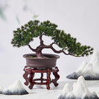 Geetery 2 Pcs 4 to 12 in Wooden Plant Stands Indoor Chinese Oriental Plant Stand - Image 5
