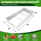 A ANLEOLIFE 8X4X1.5 ft Galvanized Raised Garden Bed, Rectangle Above Ground - Image 4