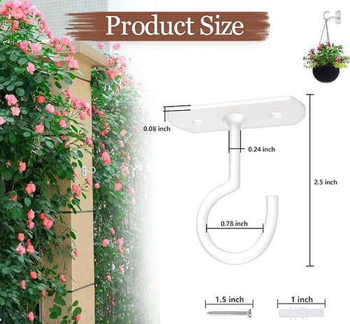 2.5in Ceiling Hooks for Hanging Plants 4Pack - Image 2