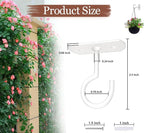 2.5in Ceiling Hooks for Hanging Plants 2Pack White - Image 2