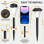 GIGALUMI 10 Pack Solar Lights Outdoor Waterproof, Outdoor Solar Lights - Image 3