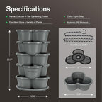 VIVOSUN 2-Pack 5 Tier Vertical Gardening Stackable Planter - Image 5