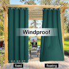 NICETOWN Outdoor Patio Curtain Extra Long Drape 108" L Waterproof/Windproof - Image 4