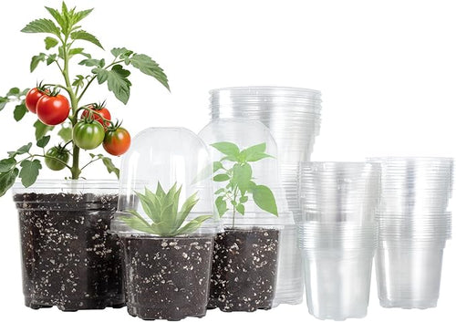 36 Packs 5/4/3.5 Inch Clear Nursery Pots by Bluepro