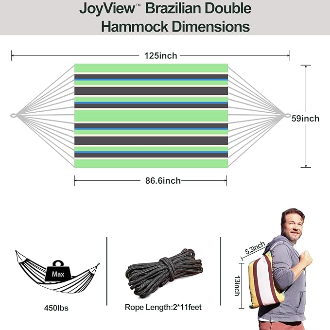 JoyView Brazilian Double Hammock - Image 2