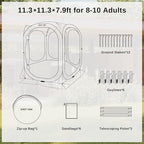 East Oak Screen House Tent Pop-Up, Portable Screen Room Canopy Instant Screen - Image 7